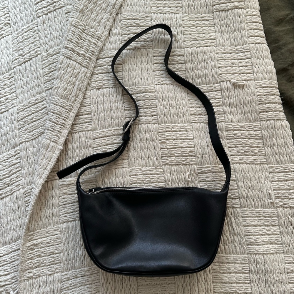 Madewell the Sling Black Leather Crossbody Bag